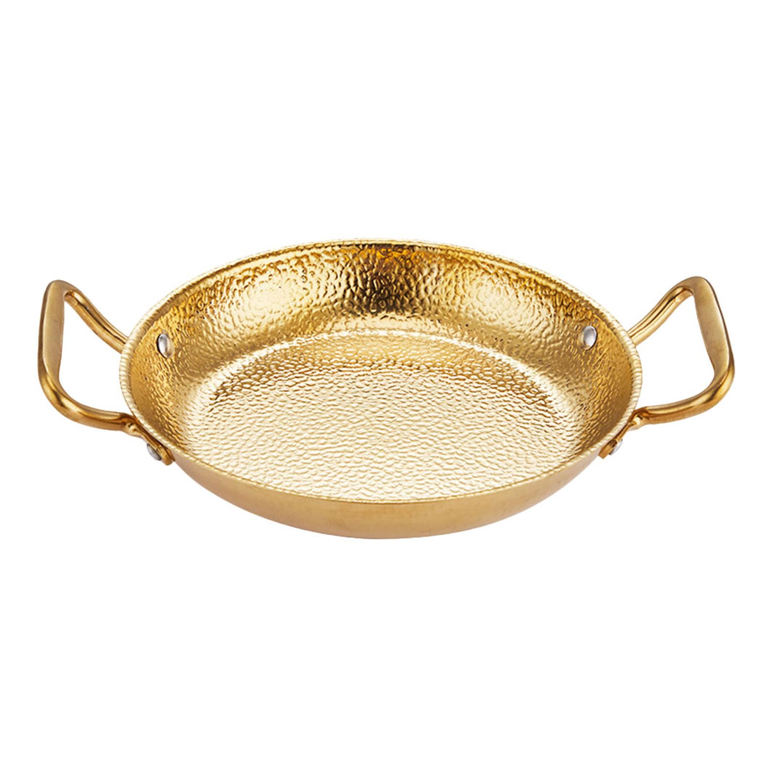 Poêle à paella inox résistant haute température anti-scalding