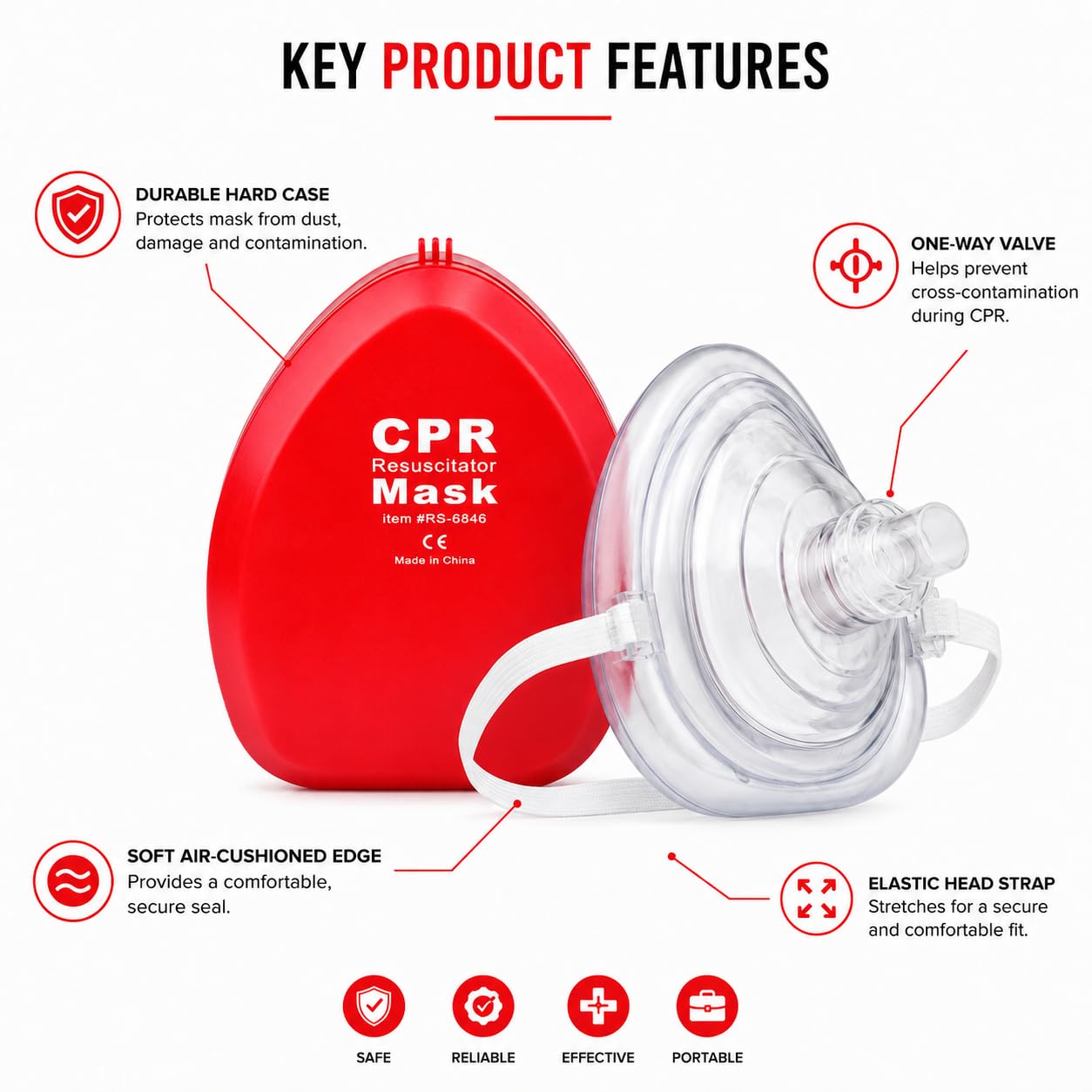 Amazon.com: NOVAMEDIC NM-6834 CPR Rescue Mask Kit, Adult and Child