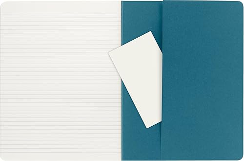 Miniatura 6 de Moleskine Cahier Diario, tapa suave, XL (7.5 x 9.5 pulgadas), a rayasforrado, azul brillante, 120 páginas (juego de 3)