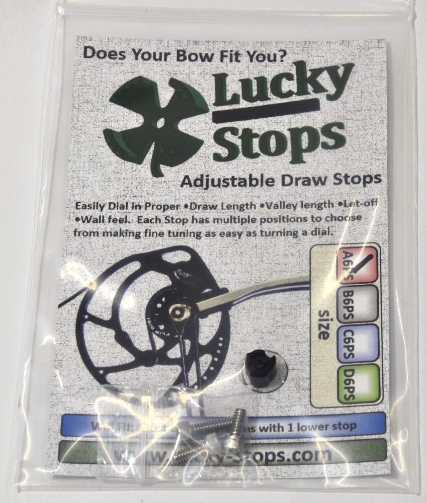 Draw Stops Fits Bear and PSE Cams with 1 Lower Stop Size A6PS (Cable Stops)