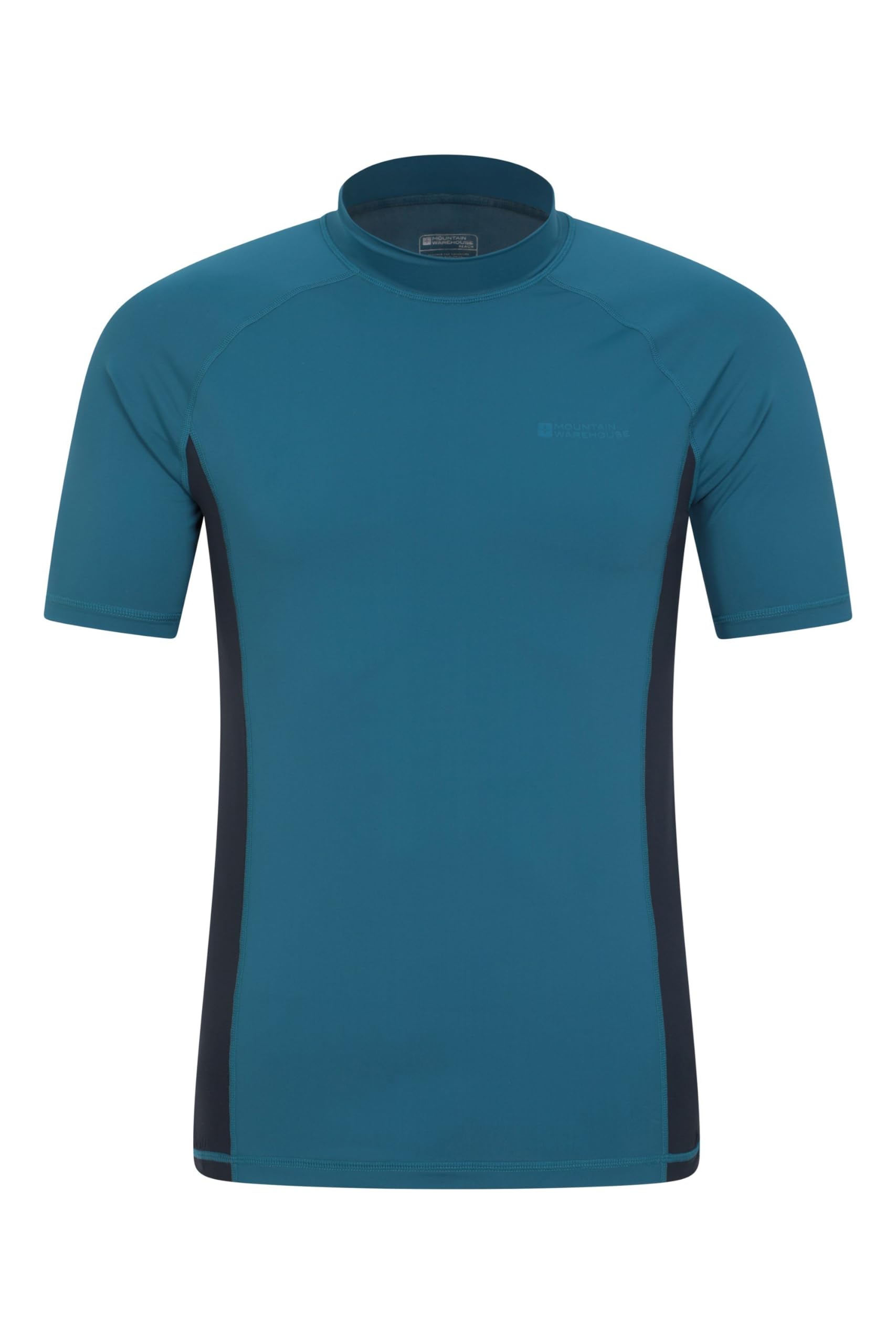 Mountain WarehouseMens UV Rash Vest - Lightweight, Quick Drying & Stretchy T-Shirt with UPF 50+ & Flat Seams - for Spring Summer, Beach, Swimming & Water Sports