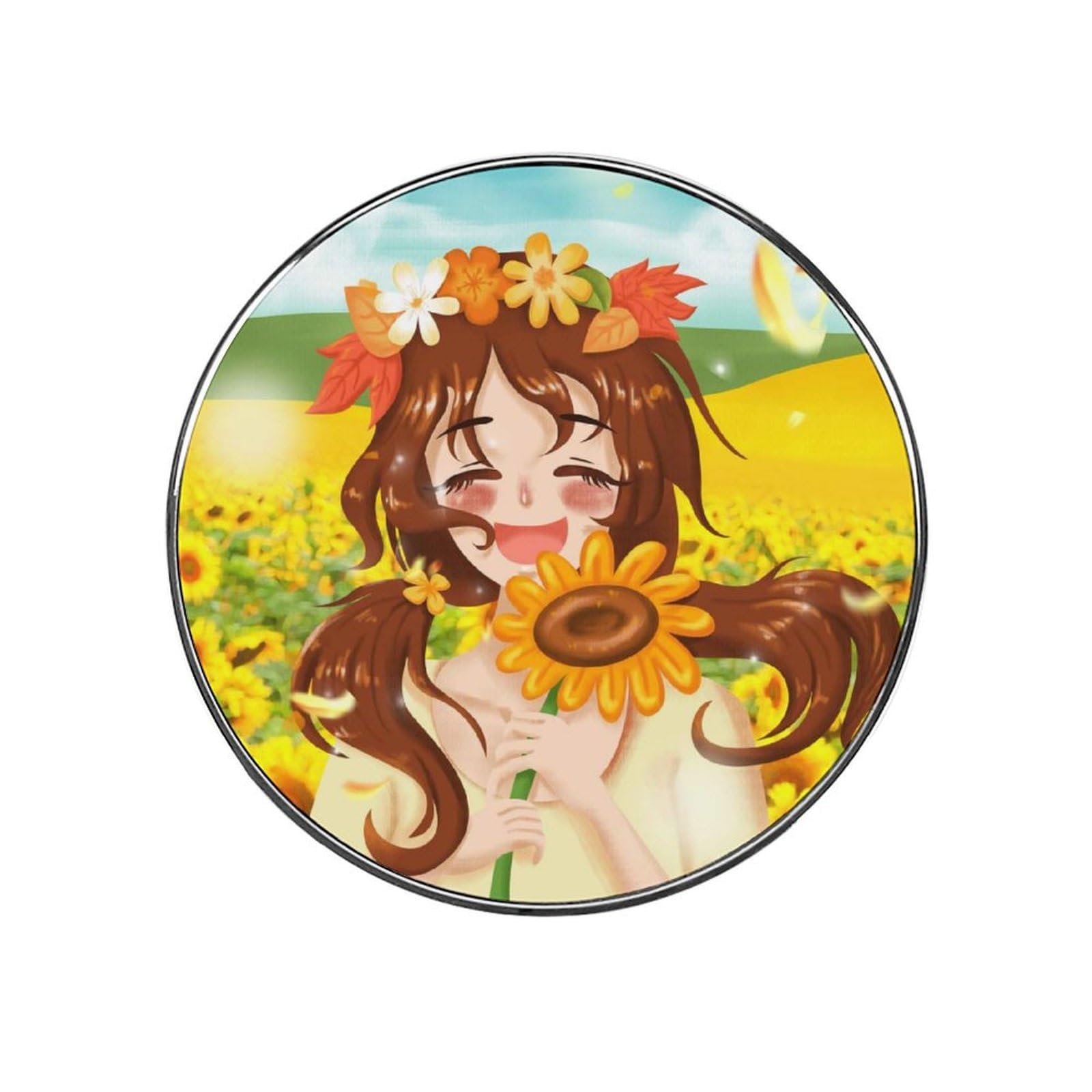 Girl Sunflower Magnets For Fridge Kitchen Decoration For Refrigerators Whiteboards