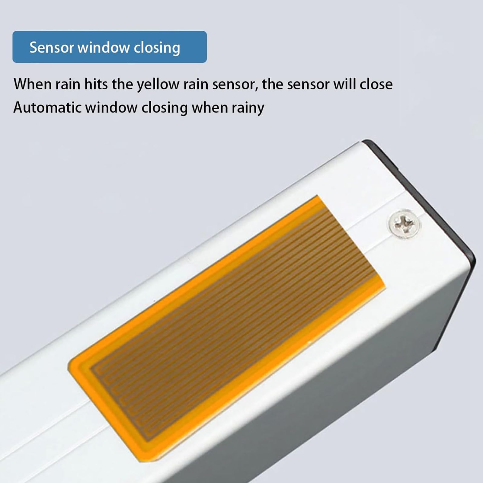 Actuador Apertura Ventana EléCtrico con Sensor Lluvia Y Control Remoto 24V Carga MáXima 400N Actuador Cadena Abridor Ventana EléCtrico para Tragaluces VentilacióN Techo,400mm
