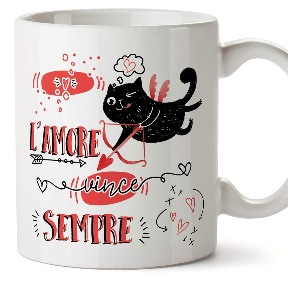 Tazza In Ceramica 'TEA-AMO' 330ml - Regalo Divertente Per San Valentino, Fidanzati, Marito O Moglie - Foto 7