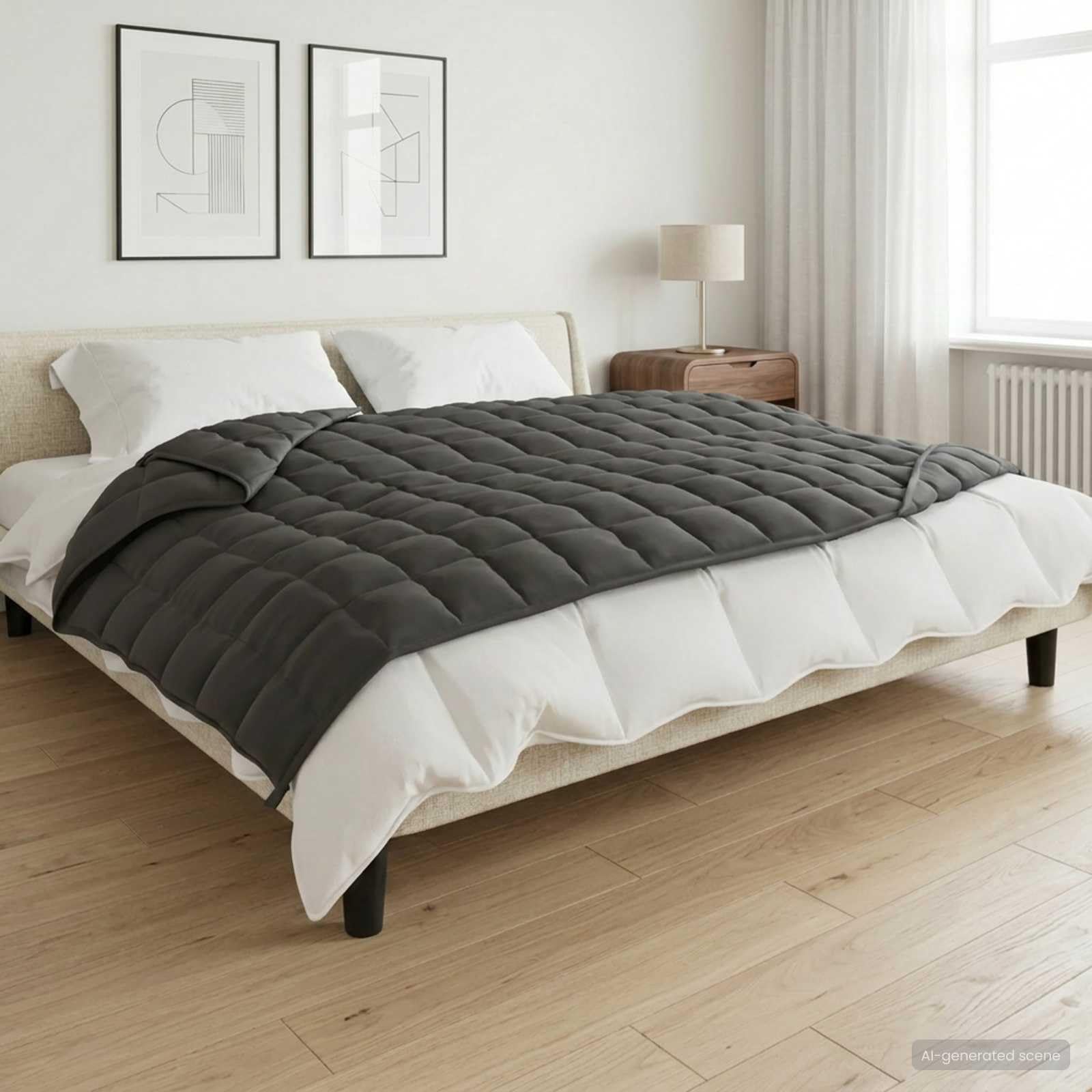 vidaXL Kołdra obciążeniowa antracytowy 137 x 200 cm 10 kg