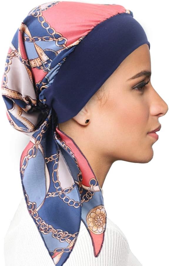 FADACHY Chemo Headwear for Women Head Scarfs Turbans UK Cancer Scarves Bandanas Hair Loss Beanie Hat Cancer Headwear Headwrap Scarfs Cap Silky Muslim