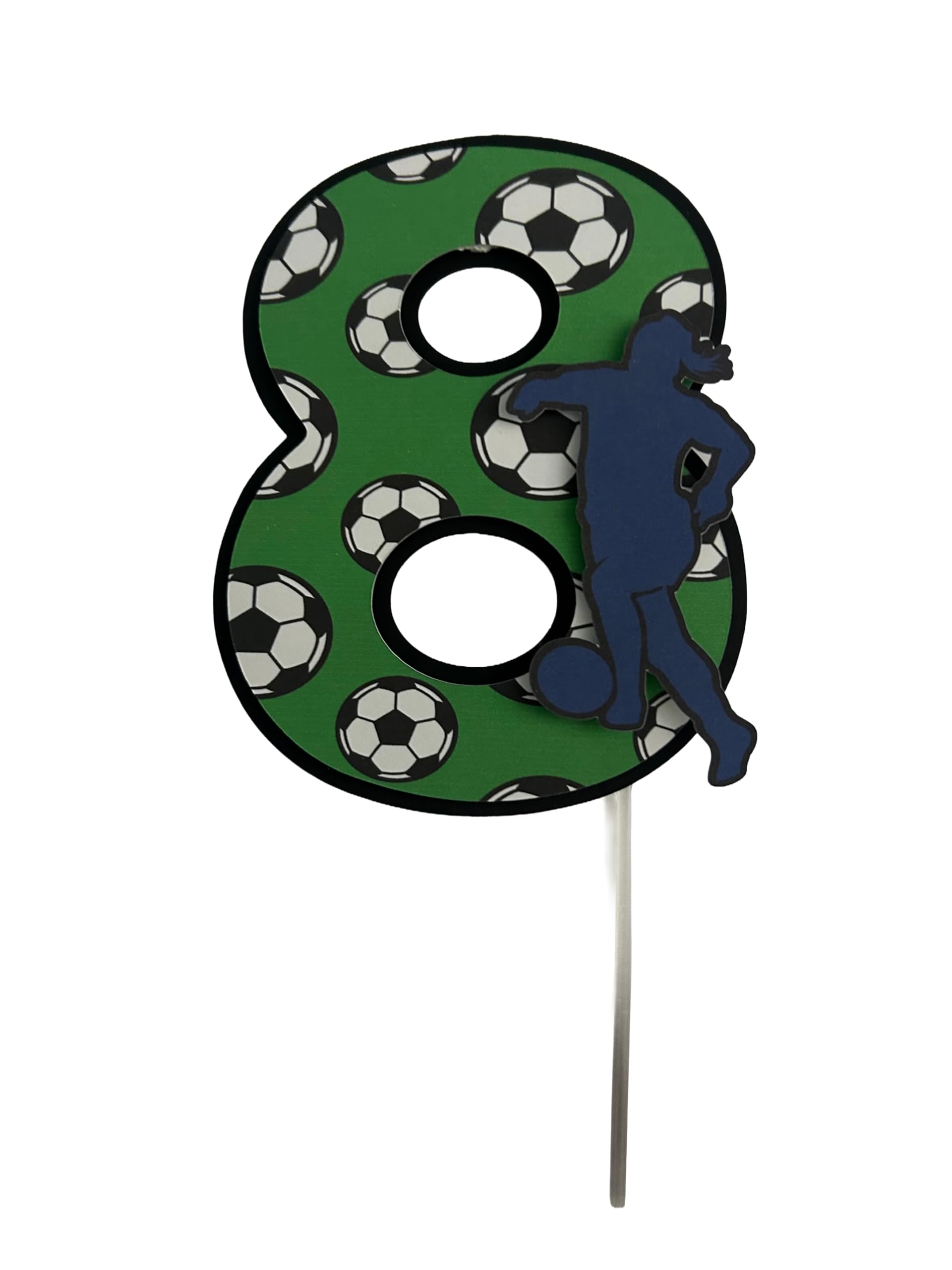 Football Themed Cake Topper (Number 8)