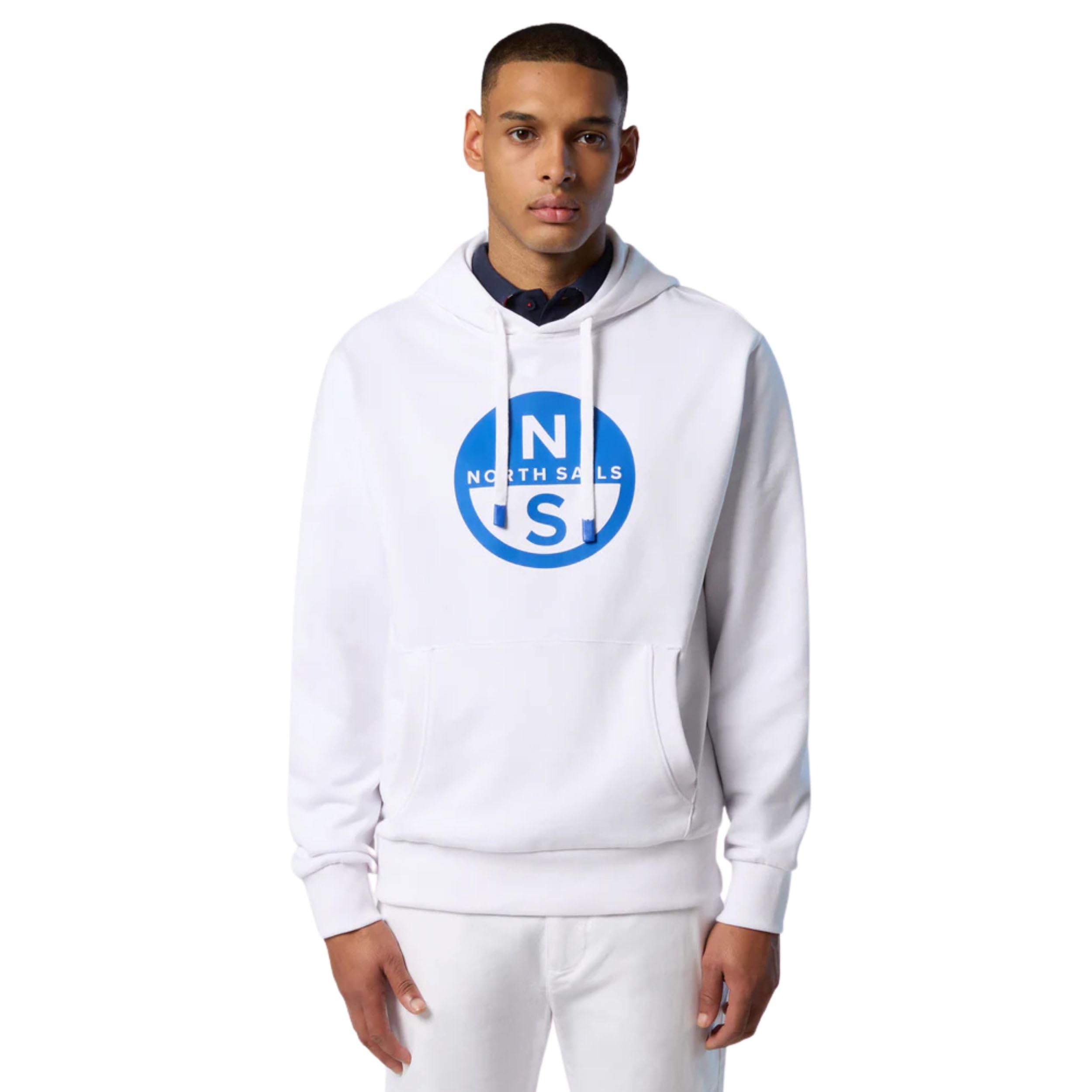 NORTH SAILS Bluza z kapturem z nadrukiem Maxi, biała