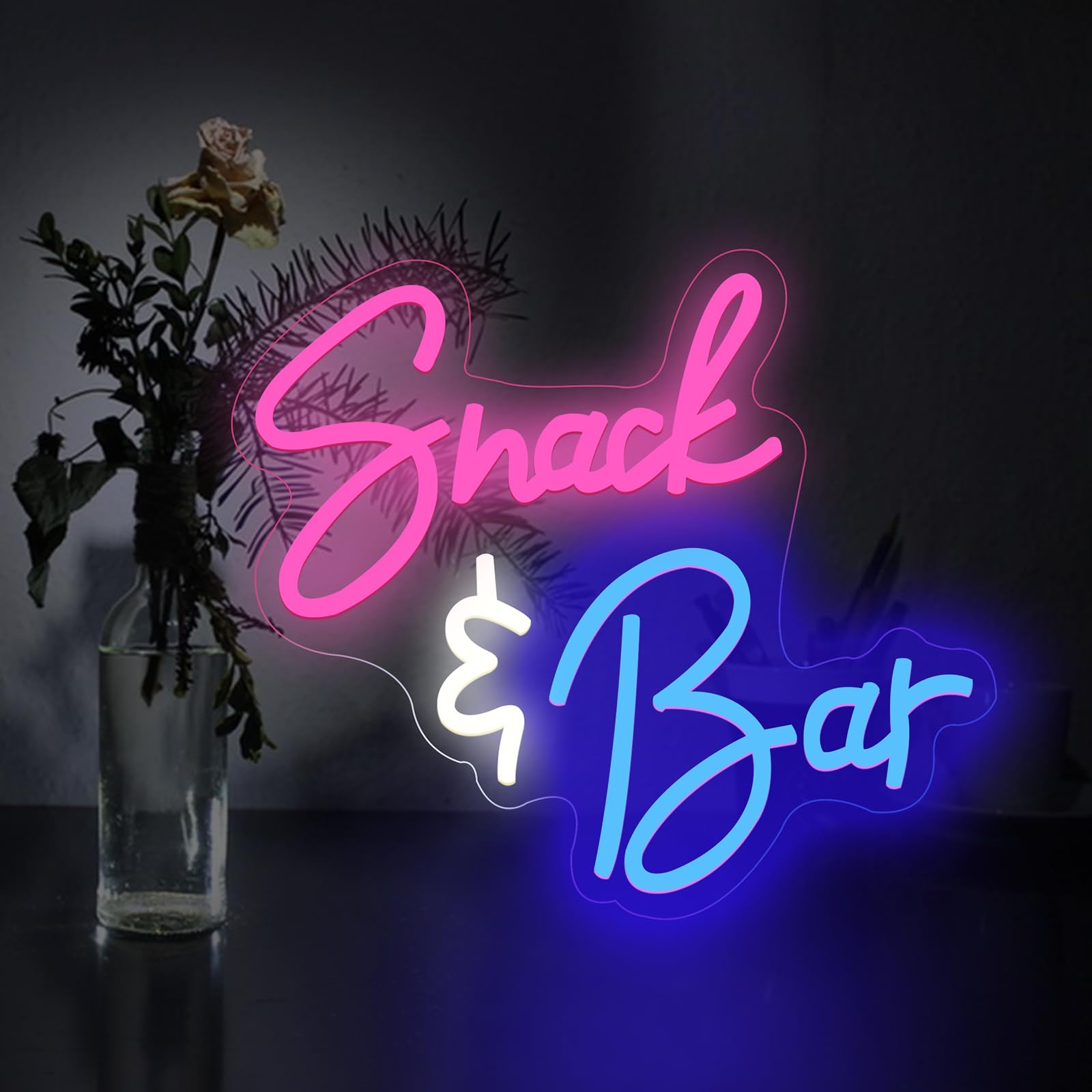 Snack Bar Neon Sign Dimmable Snack Bar Led Neon Light for Wall Decor USB Powered Snack Bar Light Up Signs for Snack Bar Cake Candy Shop Snack Store Coffee Bar Home Décor — image 1
