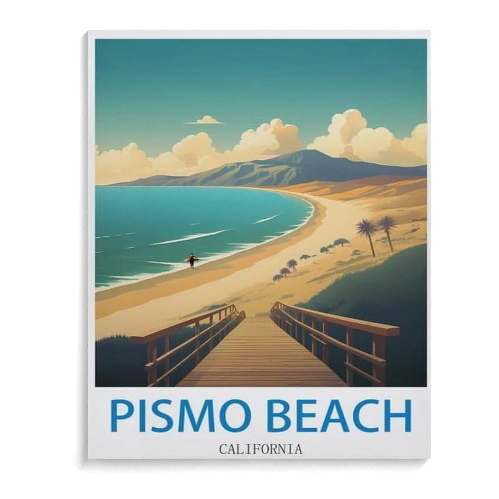 BEAYODKP Paint by Numbers,Pismo Beach California,Exquisite Oil Painting by Numbers Kits for Beginners(40x50cm-K61