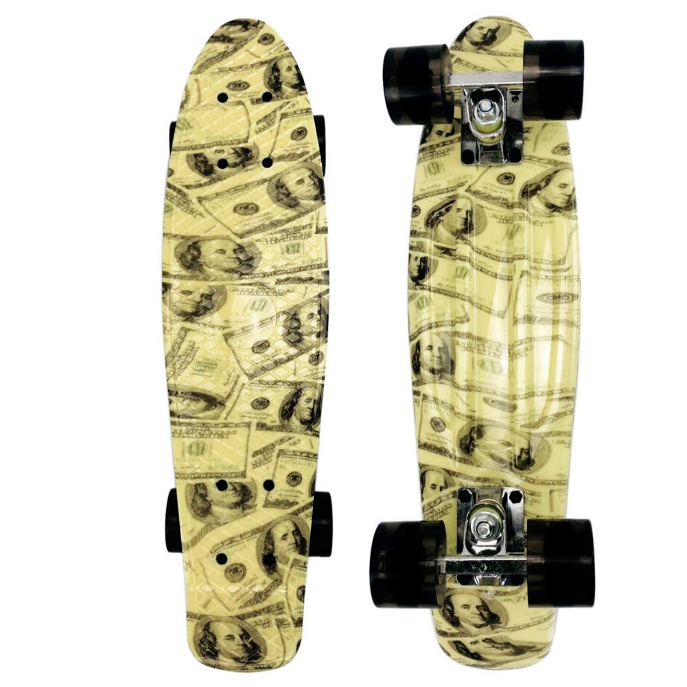 22" Kids Plastic Skateboard Retro Plastic Cruiser Skateboard