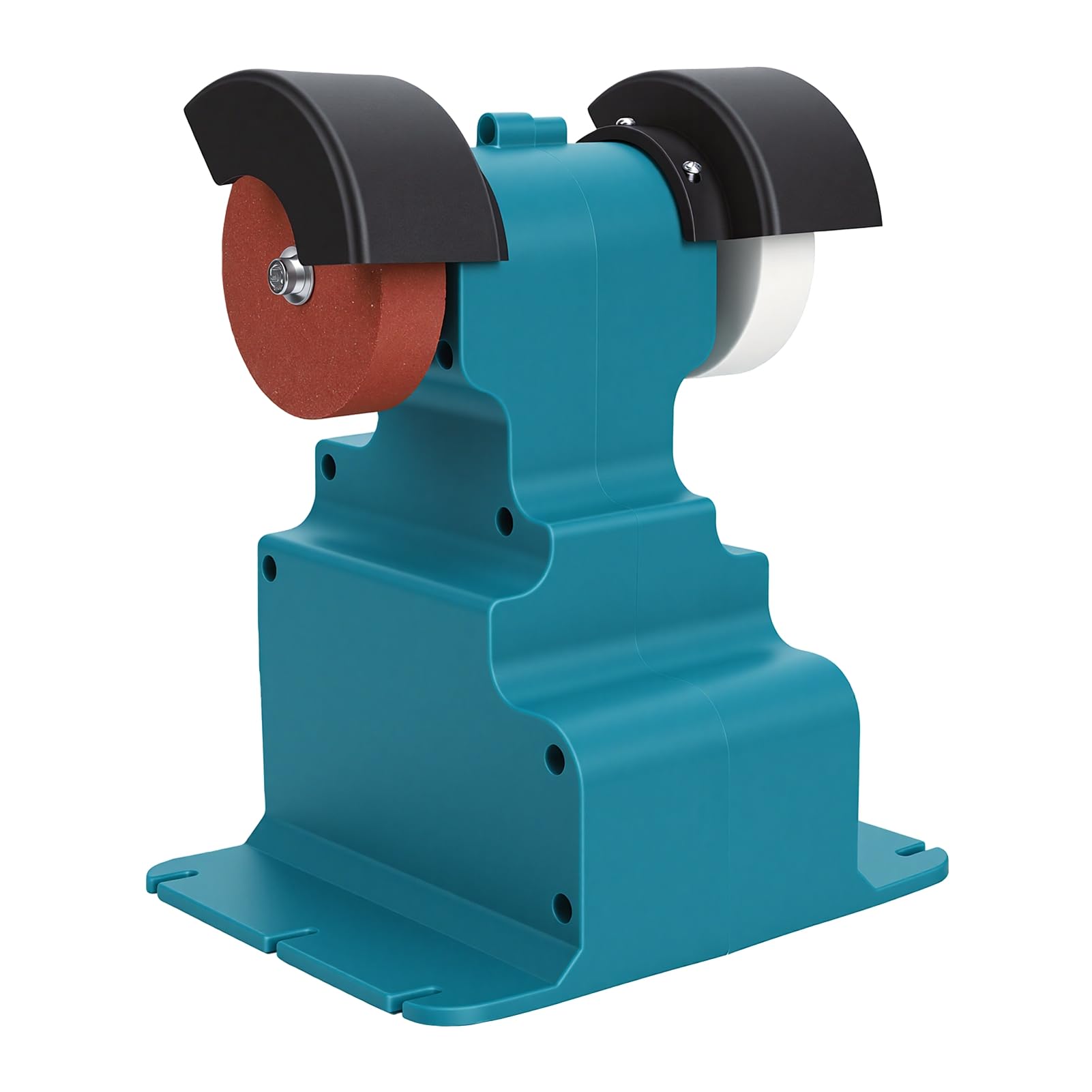 Eujgoov Amoladora de Banco Inalámbrica con 2 Ruedas, Cubiertas Protectoras Metálicas para Afilar, Pulir y Esmerilar, Compatible con Baterías BL1830B, BL1840B, BL1850B, BL1860B