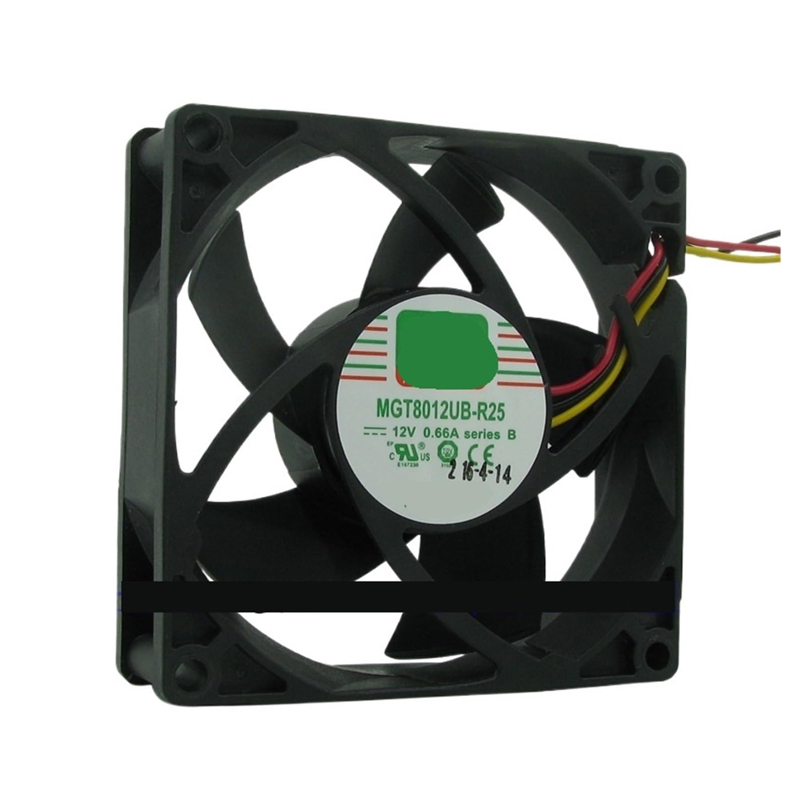 MGIMGFKZD MGT8012UB-R25 8025 DC12V 0.66A 7.92W 80 * 80 * 25mm 3-Wire Fan 4800RPM
