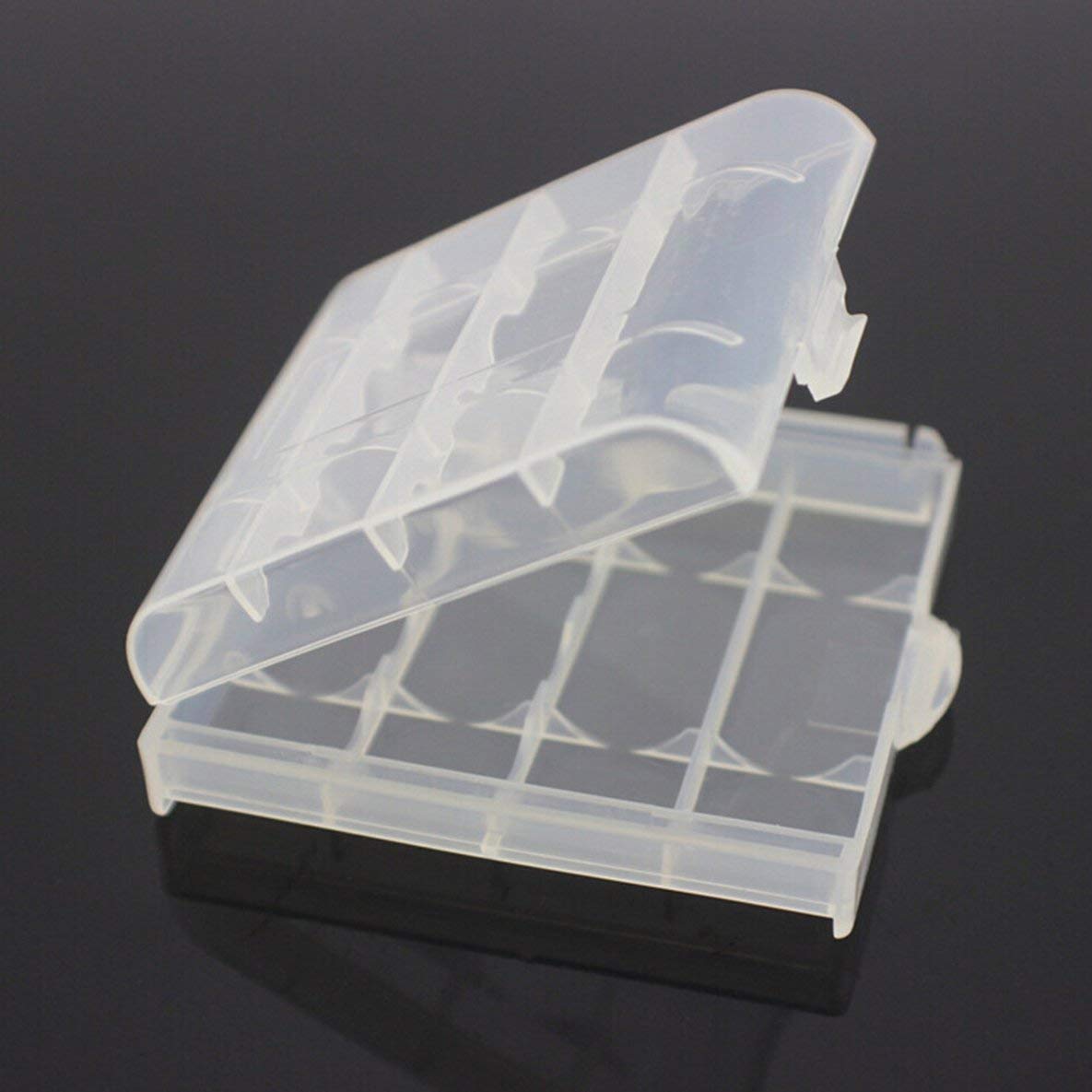 Custodia per portabatterie Coloful 4 AA AAA Coperchio Scatola di plastica Rigida per n. 5 / n. 7 Colore Batteria Casuale 5 Pezzi/Pacco
