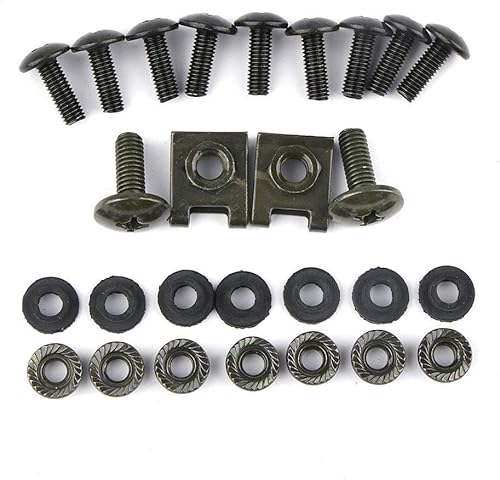 Miniatura 6 de RUSIHO - Parabrisas retro para motocicleta de 7 pulgadas para Harley Touring Cafe Racer Old School Bobber Touring Dirt Bike (Golss negro y