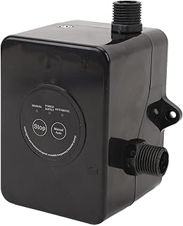 Wakects Wassererhöhungspumpe, Wasserdruckpumpe, 24 V, 100 W, 32 L/min, Automatisch, Leise, Kompakt, Intelligenter Wasserdurchflussschalter, Platzhalter für die Bewässerung zu Hause, in (EU-Stecker)