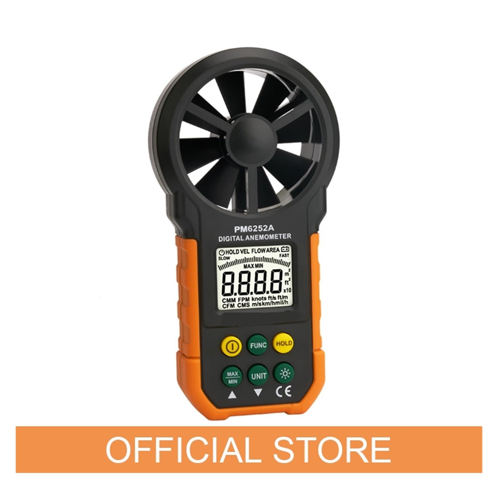 Anemómetro Digital MS6252A MS6252B, medidor de velocidad del viento, flujo aire, volumen, temperatura ambiente, humedad, USB(MS6252B)