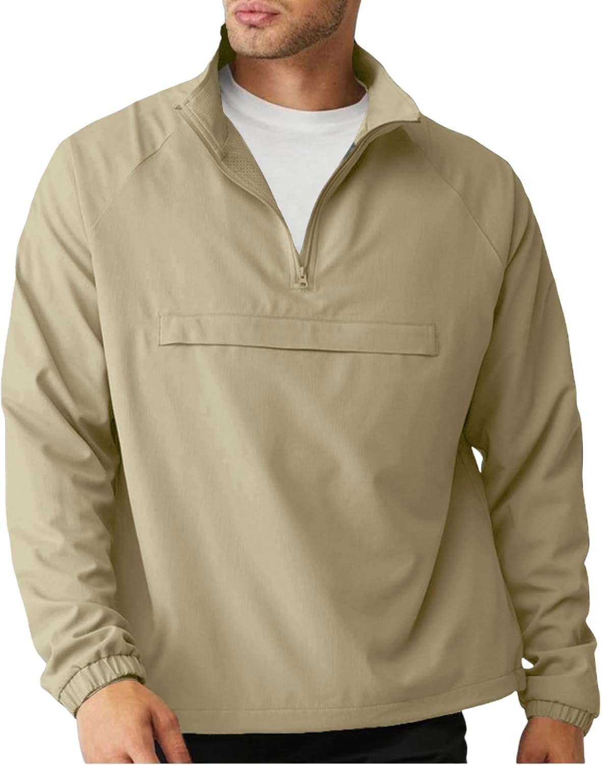 SEGANUP Men's Lightweight Quarter Zip Pullover Windbreaker for Golf, Hiking, and Running Wind Breaker Jackets with Pocket