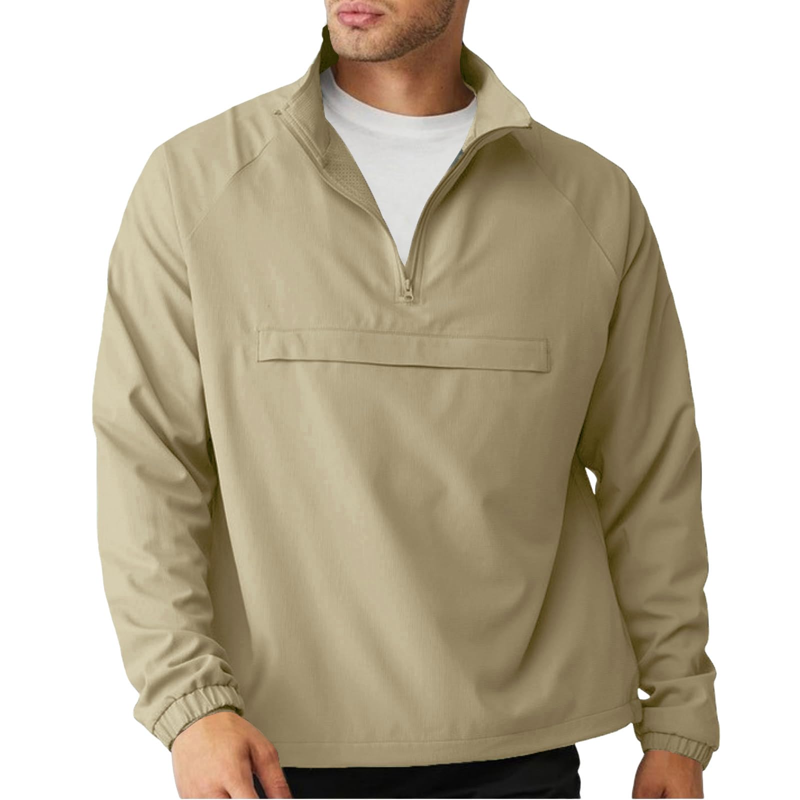 SEGANUP Men's Lightweight Quarter Zip Pullover Windbreaker with Pocket