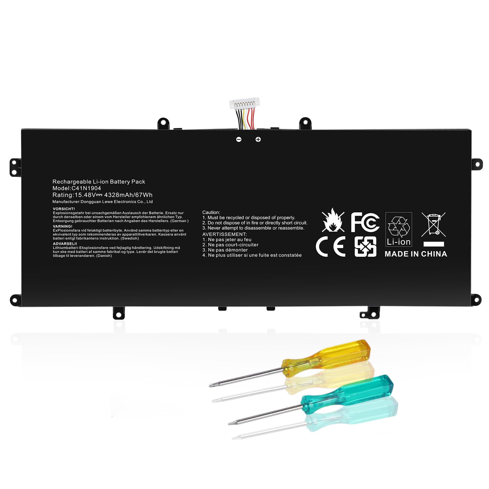 C41N1904 C41N1904-1 Batterie de remplacement pour ordinateur portable Asus Zenbook 13 UX363EA UX363JA UX393EA UX325EA UX325JA 14 UX425EA UX425JA UM425IA UM325SA BXX 325EAA. VivoBook S14 S435
