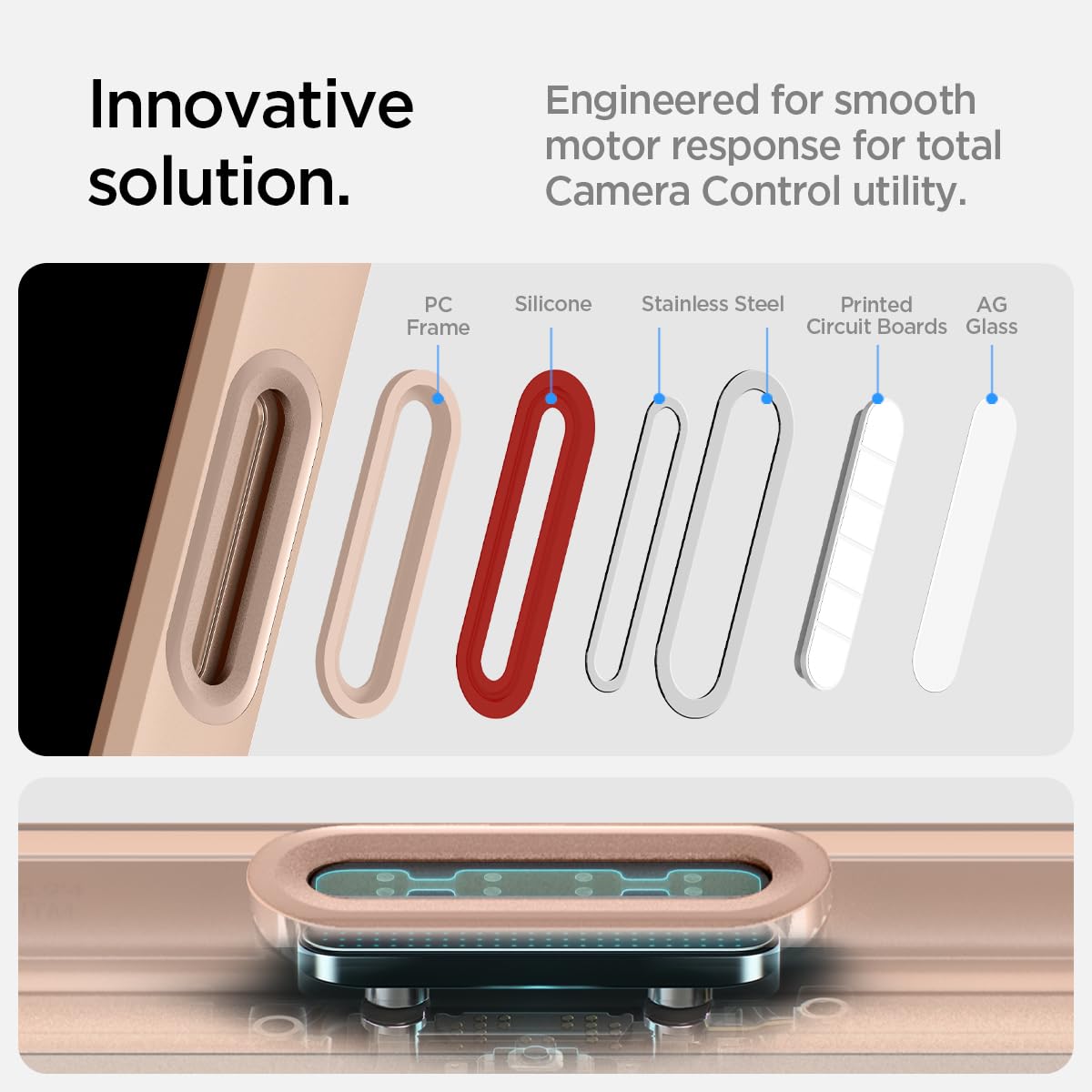 Spigen Cover per iPhone 16 Pro, Ultra Hybrid T MagFit [Copertura abilitata per il Controllo fotocamera], Compatibile con MagSafe - Frost Titanio Rosa