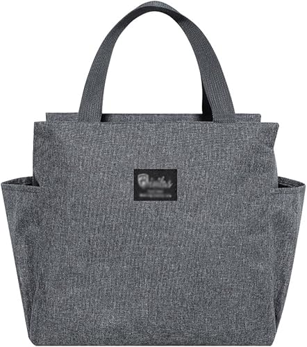 Miniatura 1 de XINSHUN Bolsa de almuerzo, portátil de gran capacidad, aislada, bolsa de almuerzo reutilizable con aislamiento para oficina, trabajo, picnic al aire