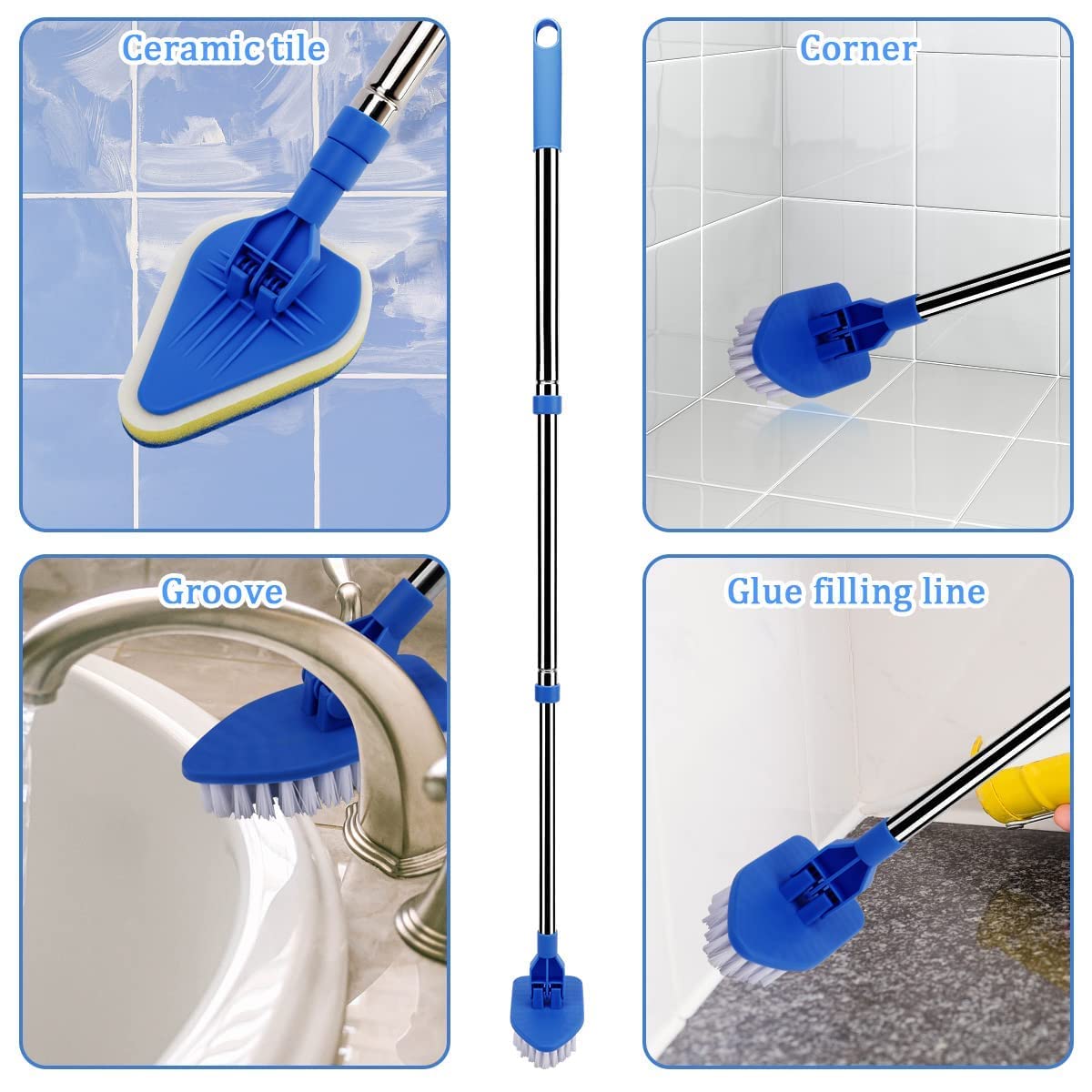 Snapklik.com : Shower Cleaning Brush, 2 In 1 Scrub Brush Shower ...