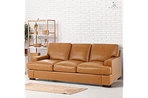Naomi Home Siggy Premium Real Leather Sofa