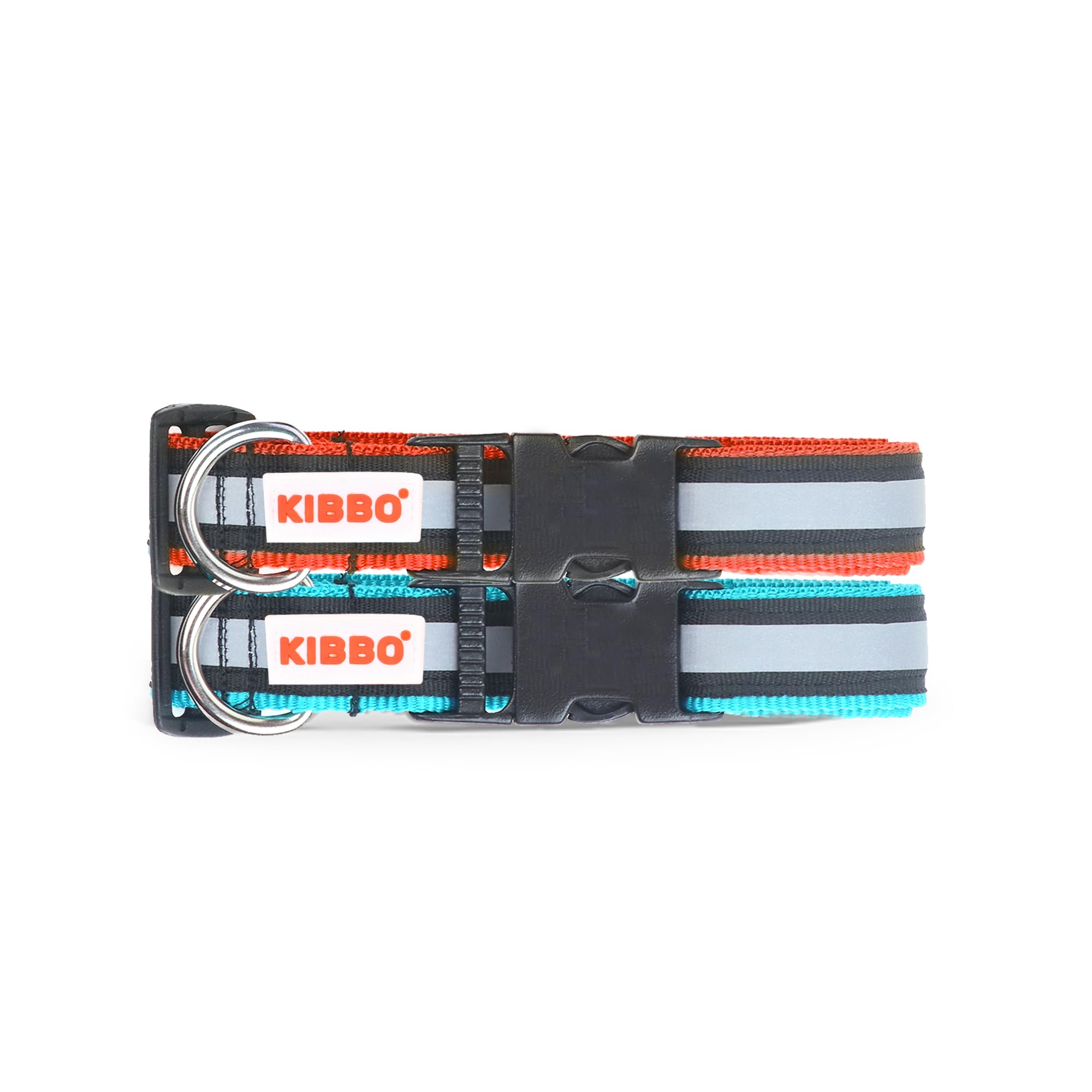 Kibbo Premium Reflective Dog Collar for Large (L) & Extra Large (XL) Pet Breeds | Adjustable Length, Super Lightweight | Heavy Duty Metal D-Ring and Buckle | (Large, Sea Green & Red,Pack of 2) (B0CGQ2K1KQ) Amazon Price History, Amazon Price Tracker