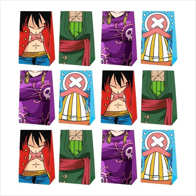 FFGJA 12pcs H Party Gift Bags,Cartoon Party Supplies for Birthday Decorations Bags.