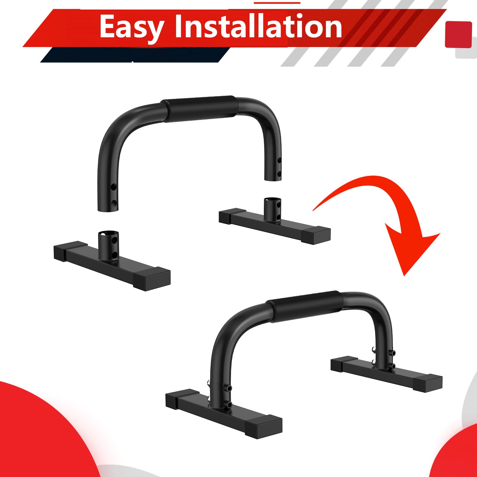 Parallettes Bars, Parallettes Liegestützgriffe Calisthenics, 300Kg/661lbs Push Up Stand Bars Equipment Fitnessgeräte, Parallettes Calisthenics für Muskeltraining und Krafttraining