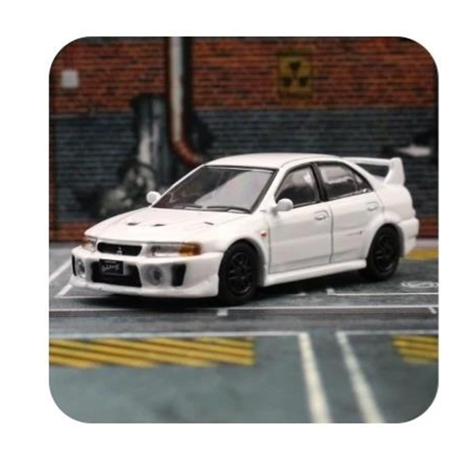 Display Cars 1:64 for Mitsubishi Lancer Evolution V EVO 5 Car Diecast Metal Sport Vehicle Model Suitable for Decoration Collection or Gift(White)