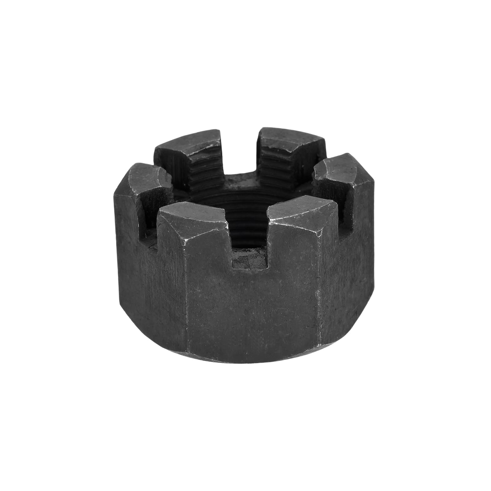 QUARKZMAN Dado Esagonale Scanalato M30x2mm Dadi Esagonali in Acciaio al Carbonio Classe 4.8 Nero 3 Pezzi