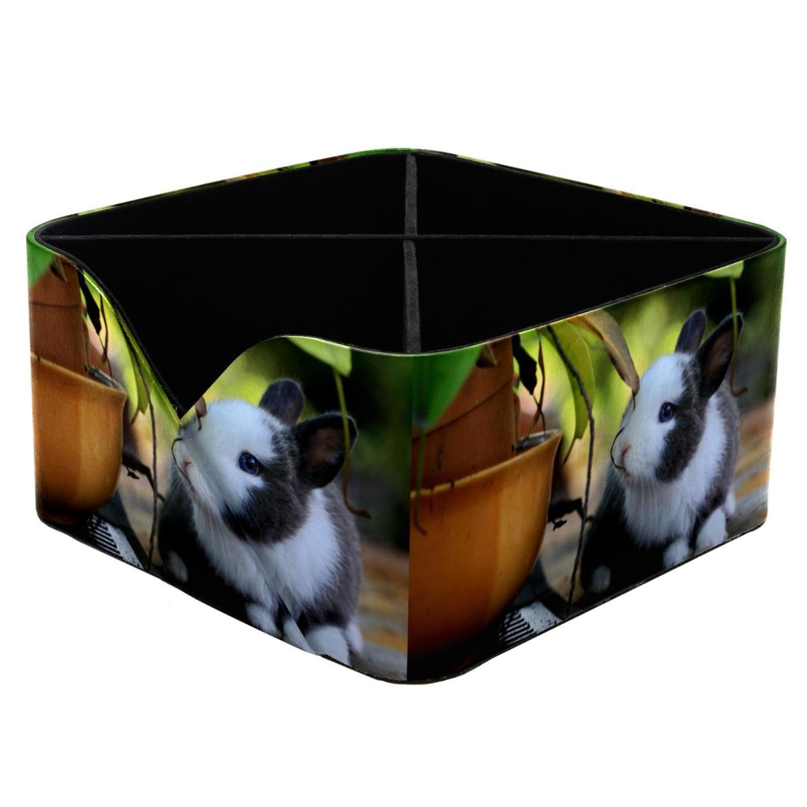 Organiseur de bureau lapin à 4 compartiments pour ranger vos crayons à la maison