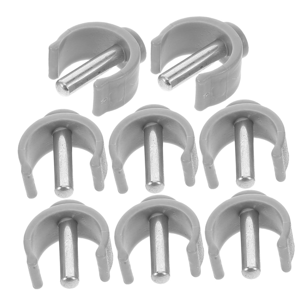 minkissy Walking Stick Accessories Kit 8pcs C-Shape Clamp Steel Crutch Tips Non-Slip Design for Senior Mobility