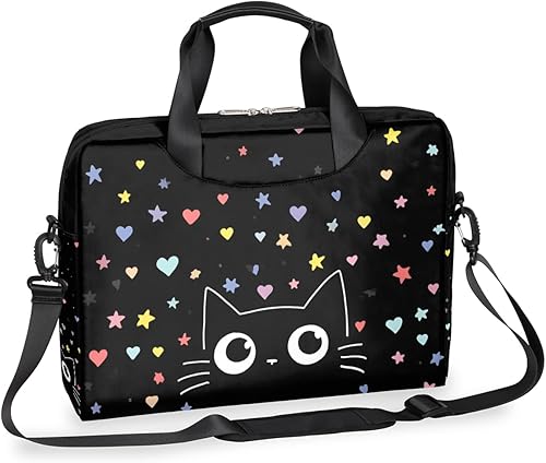 Miniatura 31 de Bonita bolsa de hombro para computadora portátil para mujeres y hombres, bolsa para computadora portátil, funda para laptop, maletín de transporte