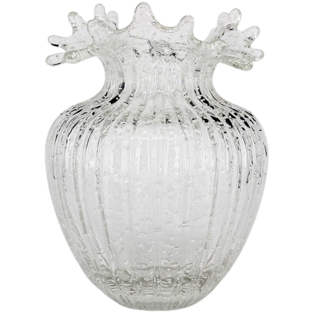 Vase en verre lumineux à vagues pour sublimer votre salle à manger