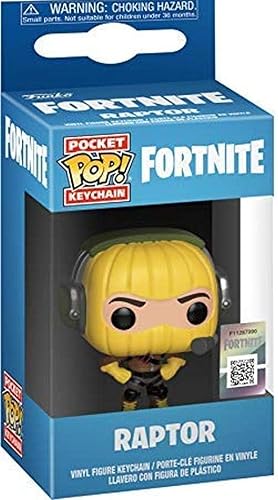 Miniatura 3 de Funko 36966 Pop! Llavero FortniteRaptor, Multicolor