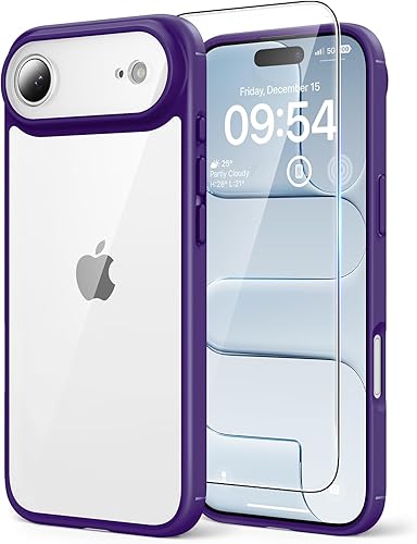 Miniatura 44 de TAURI - Funda a prueba de golpes para iPhone 15 Plus de 6.7 pulgadas, 3 en 1, no se pone amarilla, con 2 protectores de pantalla, protección