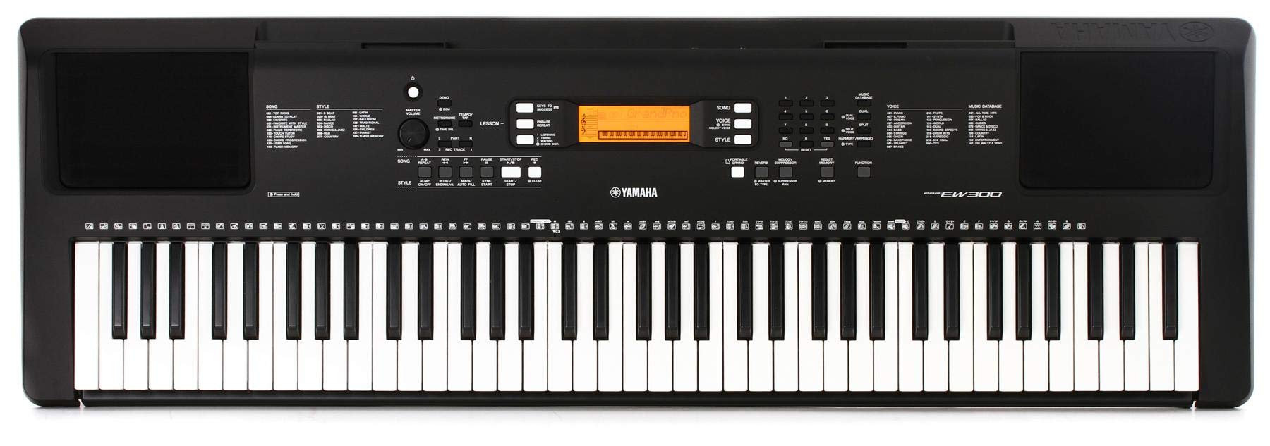 Yamaha PSR-EW300 76-Key Portable Keyboard, front view