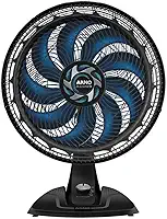Ventilador de Mesa Arno X-TREME 9 40cm VE90, 160W, 9 Pás, 3 Velocidades, Oscilação 80º, Power Zone, Modo Sono Tranquilo, 110V