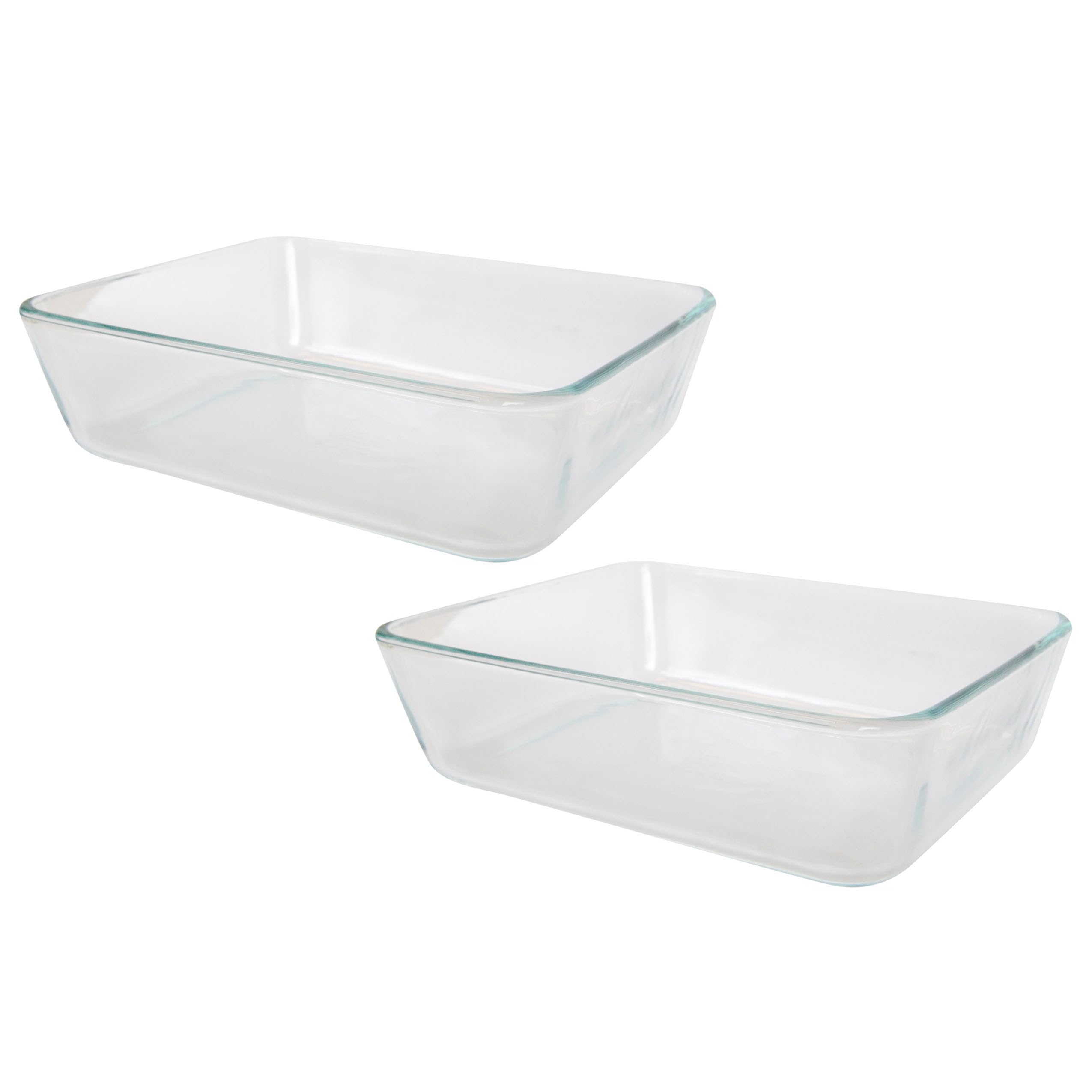 7212 11-Cup Clear Glass Food Storage Dishes (2-Pack) Perfect for Leftovers, Meal Prep, Mac-n-Cheese, Brownies, and so much more - Made in USA