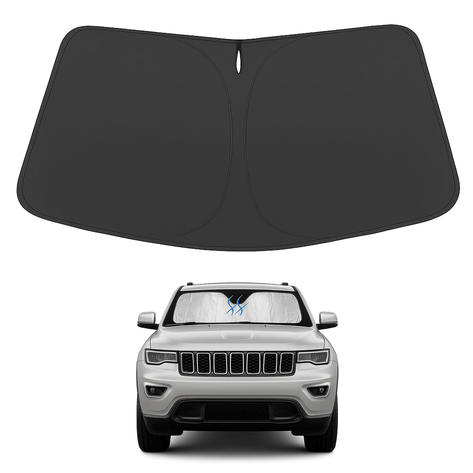 Proadsy Custom Fit 2014-2026 Jeep Grand Cherokee Car Windshield Sun Shade