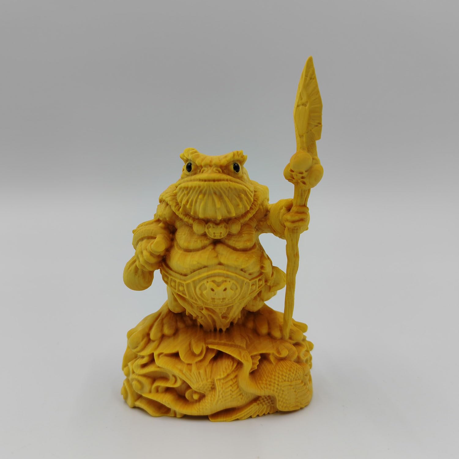 【静岡】586V 木彫り 蛙 親子 置物 飾り物 約1.4kg