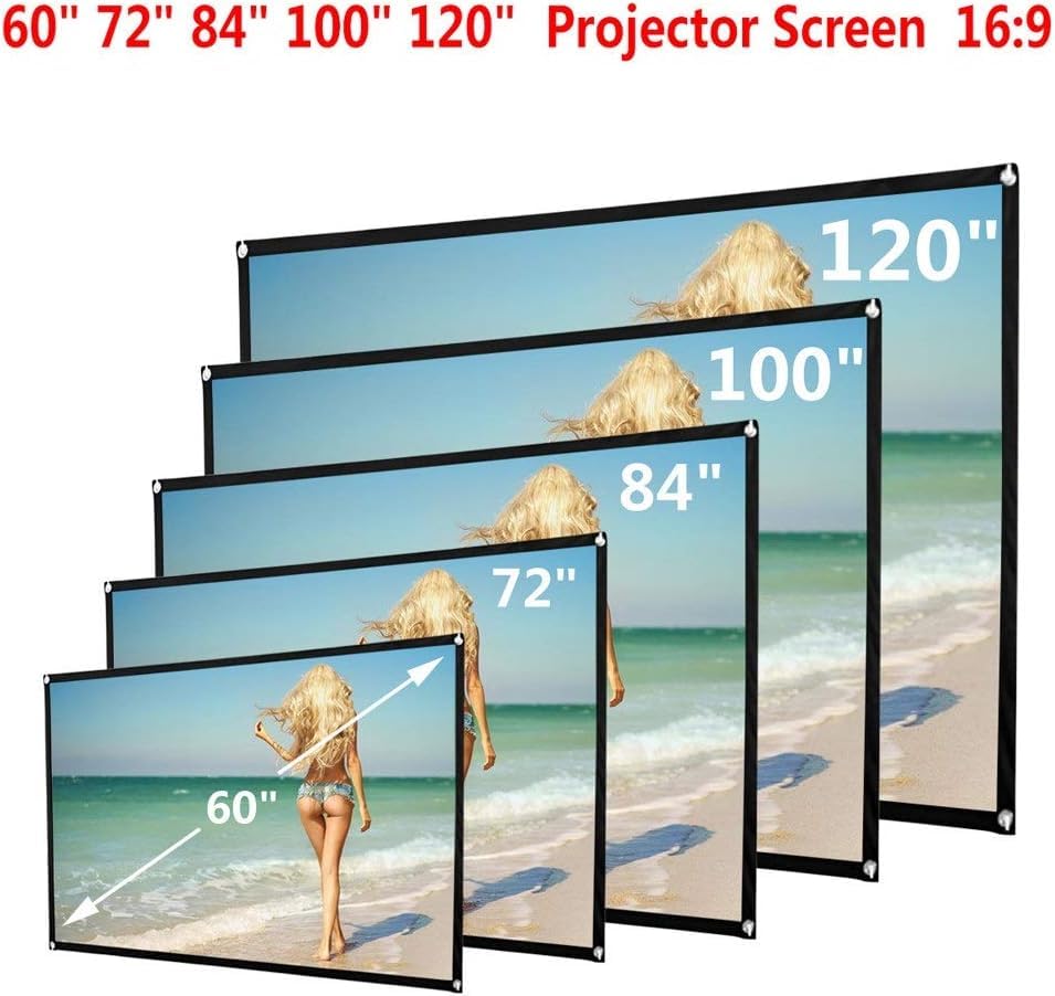 Pantalla para proyector portátil 84 pulgadas miniatura 5