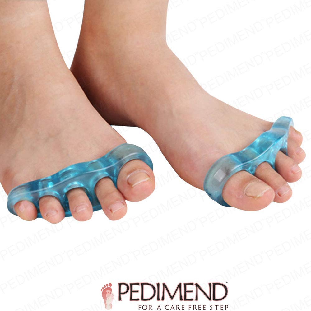 6 Silicone Gel Toe Separator / Correction Roller with Five Sizes of Pedimend - Hallux Valgus Foot Holder - Reduces Foot Discomfort, Reduces Pressure & Friction – UNISEX - Foot Care - XS