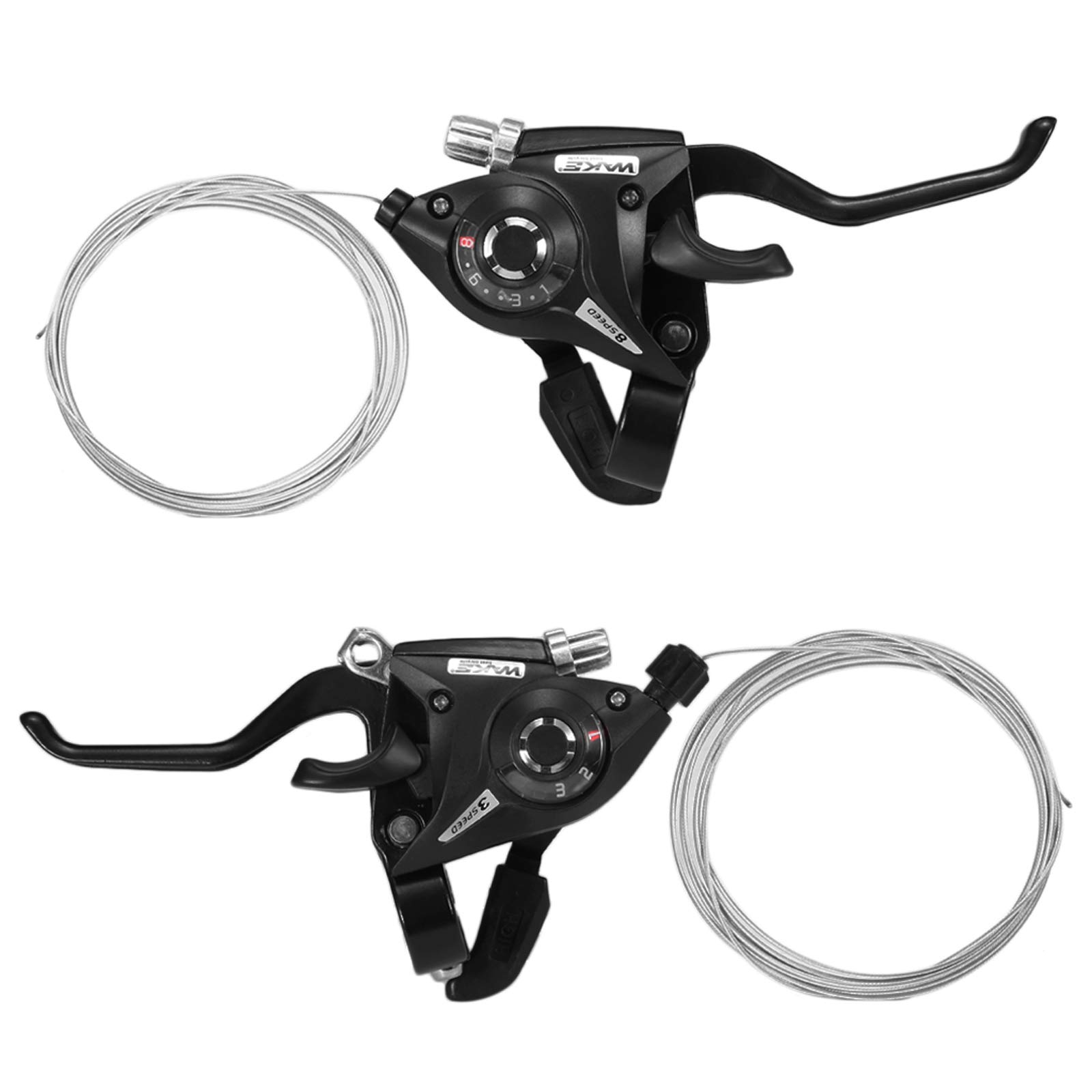 2pcs Bicycle Speed Shifter Brake Shifter With Shift Cable 24