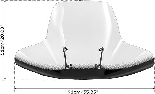 Miniatura 2 de Parabrisas SLMOTO de 4 ruedas, parabrisas de 4 ruedas ATV gran viuda para Polaris ATV Arctic Cat Honda Yamaha Can-Am y Kawasaki ATV Harley Davidson