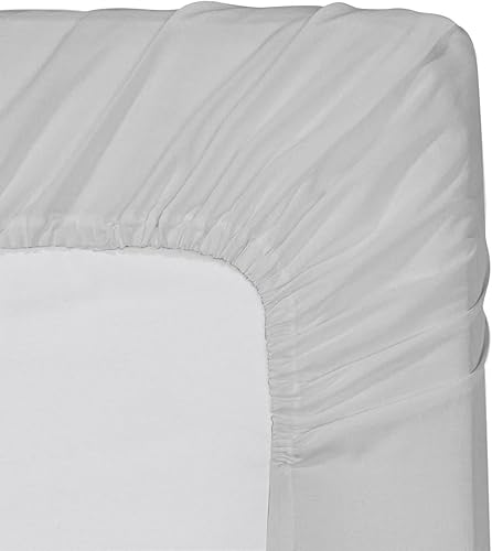 Miniatura 10 de Sábana bajera ajustable 100% algodón egipcio de 600 hilos, tamaño Queen con elástico en todo el alrededor, tejido satén suave y sedoso, se adapta a