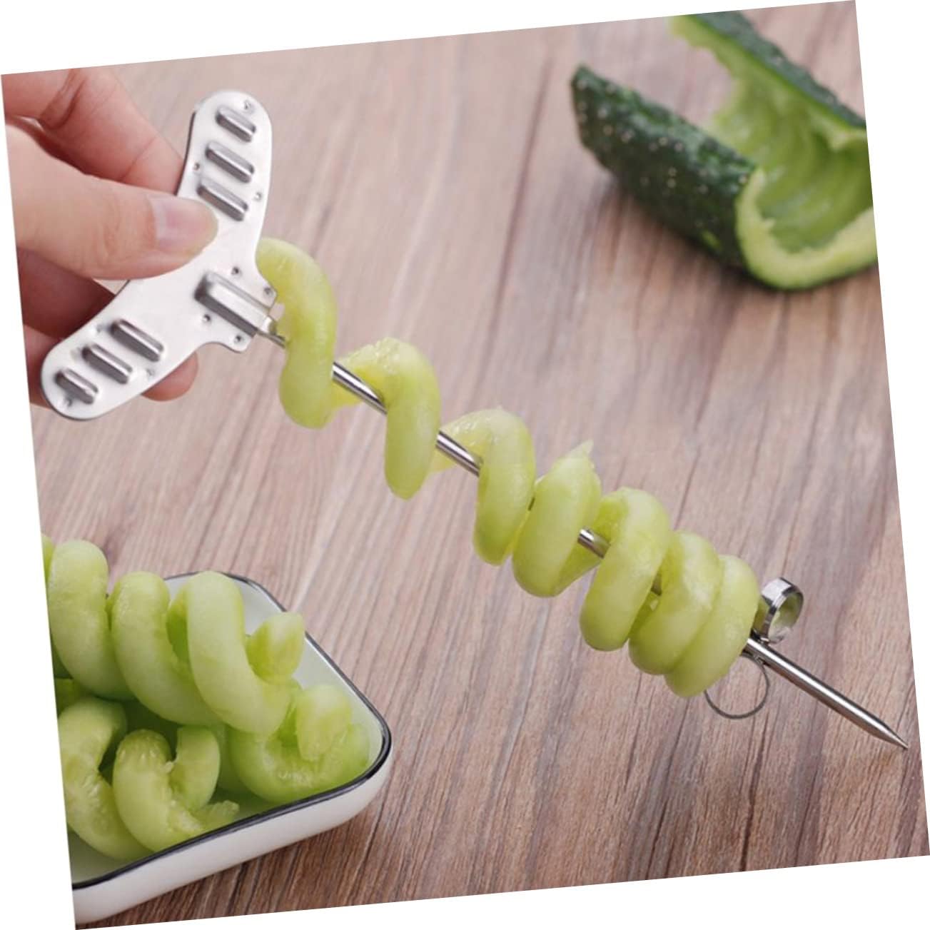 Fruit Spiral Tool Stainless Steel Cucumber Radish Spiral Slicer Kitchen